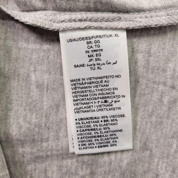 Daily Ritual Women's Gray Short Sleeve Hi Lo Long T-Shirt Size X-Large - Picture 8 of 9